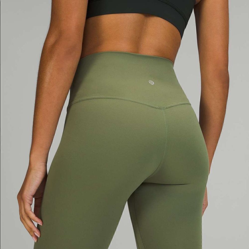 Lululemon Align High-Rise Pant 25" Green Twill Size 20 - Picture 2 of 7
